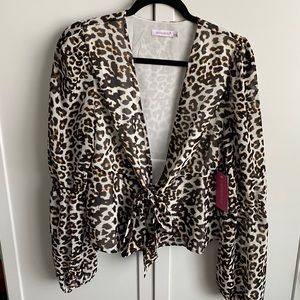 Cheetah print blouse